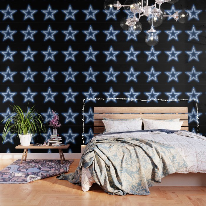 Dallas Cowboy Star Type Neon Design Wallpaper By Purspektiv Society6