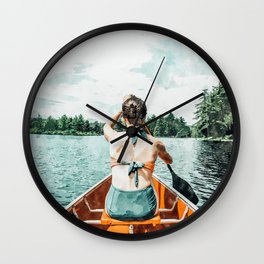 Row Your Own Boat #illustration #decor #painting Wall Clock