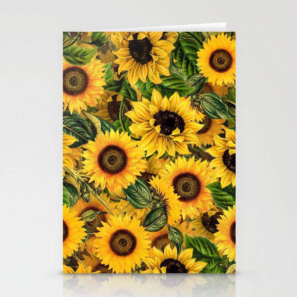 Vintage & Shabby Chic - Noon Sunflowers Garden Stationery Cards