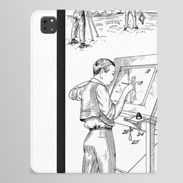 Animation Patent - Cartoonist Home Theater Art - White iPad Folio Case