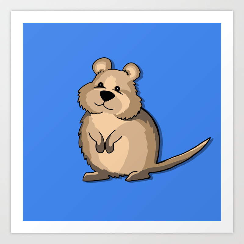 Cute Australian Quokka Art Print By Antiqueimages Society6