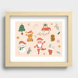 Set of Christmas and New Year elements Recessed Framed Print