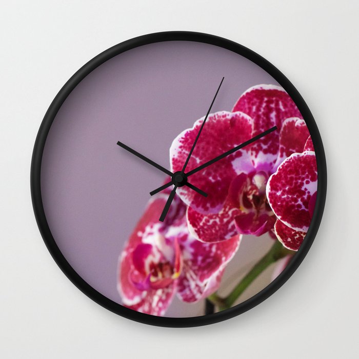 Petechial orchids Wall Clock