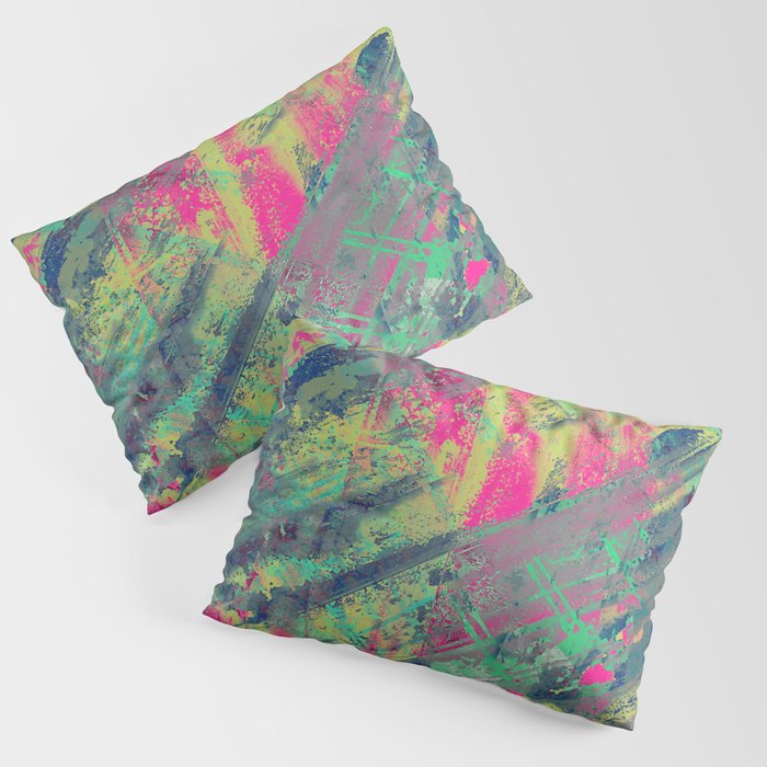 Colour Relaxation - Abstract, textured oil painting Pillow Sham