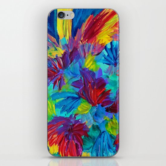 TUTTI FRUTTI - Fruit Punch Floral Bouquet Flowers Bright Bold Colorful Painting Romantic Rainbow iPhone & iPod Skin