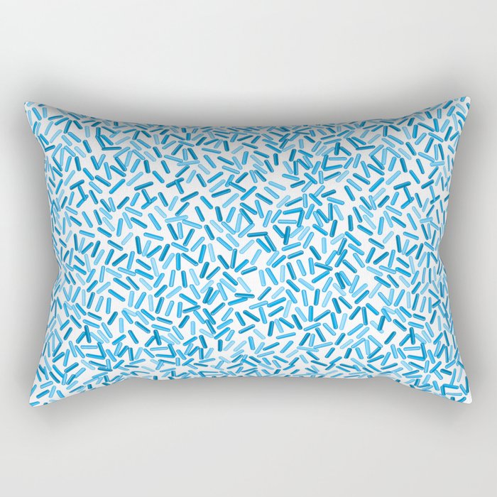 Beautiful Blue Sprinkles Pattern Rectangular Pillow