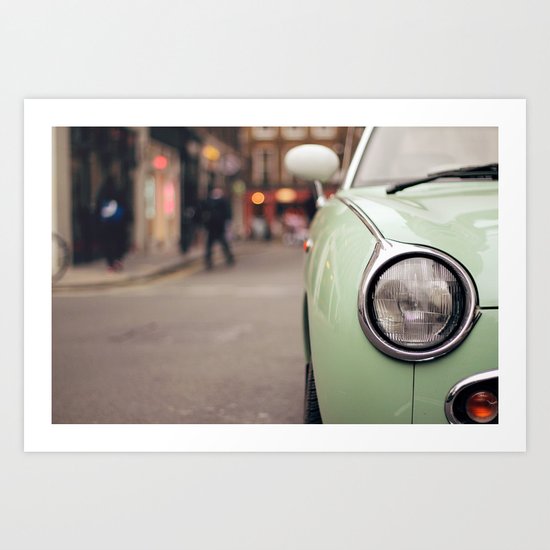 The green car Art Print