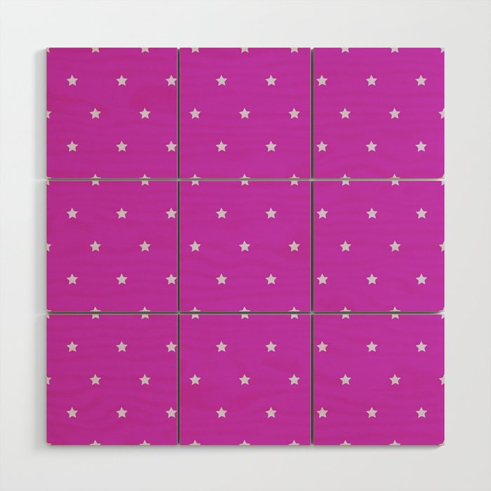 Pink Magic Stars Collection Wood Wall Art