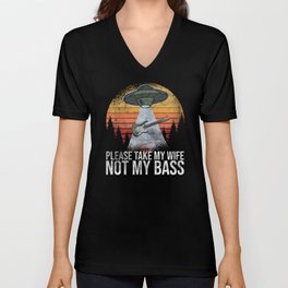 Bass Guitar Player Music Guitarist Funny Bass Guitar V Neck T Shirt