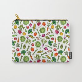 Vegetable Garden - Summer Pattern With Colorful Veggies Carry-All Pouch