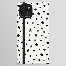 Star Pattern - Black & White iPhone Wallet Case