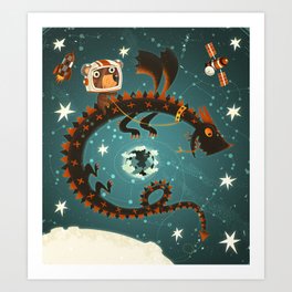 Space Dragon Art Print