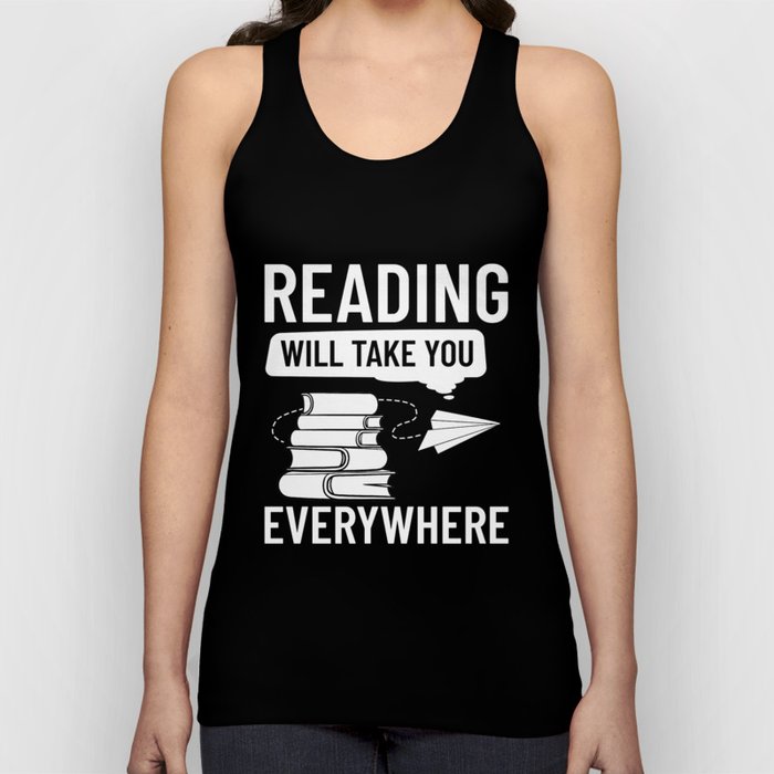 Reader Book Reading Bookworm Librarian Tank Top