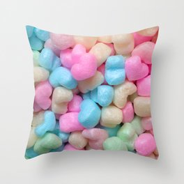 Pastel hearts! Throw Pillow