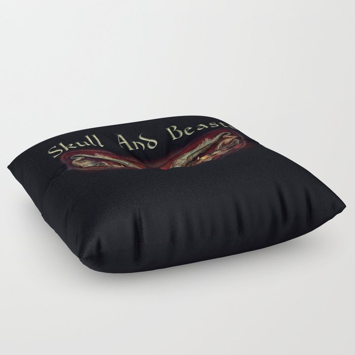 Skull And Beasts 2 Floor Pillow