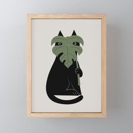 Cat and Plant 14: Monster-a Framed Mini Art Print