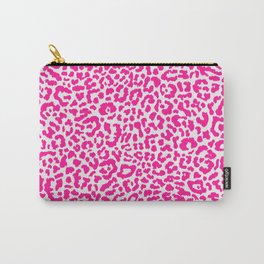 Cotton Candy Neon Pink Retro Leopard Carry-All Pouch