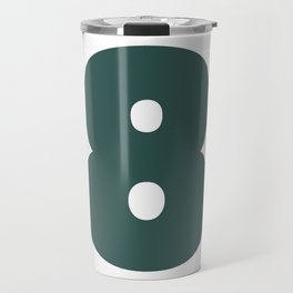8 (Dark Green & White Number) Travel Mug