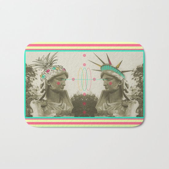 Pineapple architecture 3 : statue of liberty Bath Mat