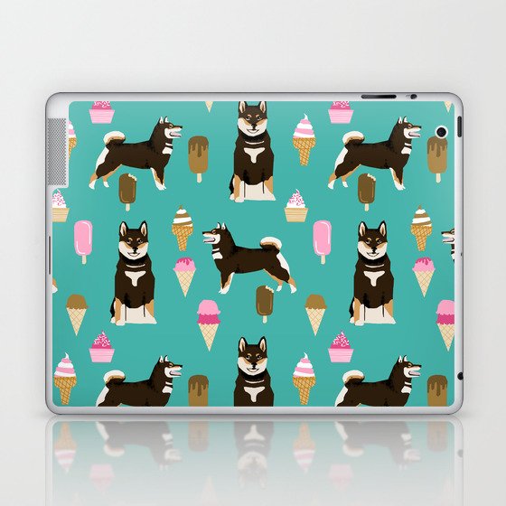 Shiba Inu Black And Tan Ice Cream Dog Breed Pet Pattern Dog Mom