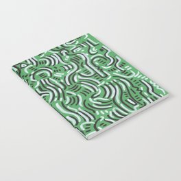 Green Abstract and primitive art Notebook