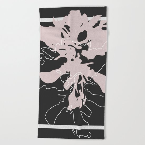 ABSTRACT FLORAL Beach Towel