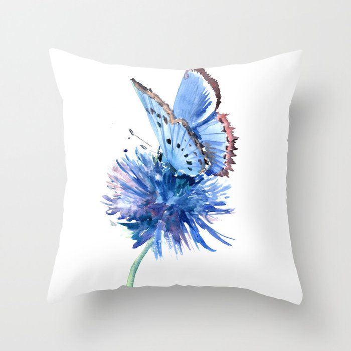 Marine blue store throw pillows