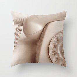 Back to the 70's Retro Telephone Throw Pillow