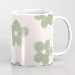 Sage Green Flowers Coffee Mug