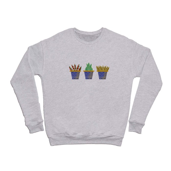 Succulent Trio - Green Crewneck Sweatshirt