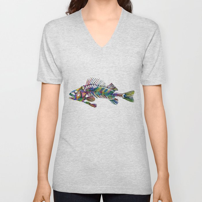 FISH V Neck T Shirt