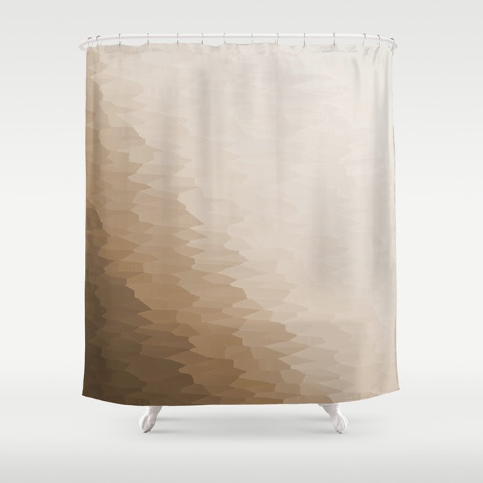 Beige Ombre Texture Shower Curtain