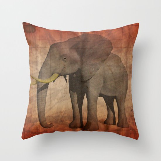 Pachydermy Throw Pillow