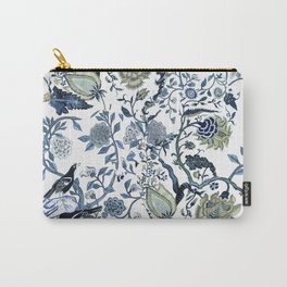 Blue vintage chinoiserie flora Carry-All Pouch