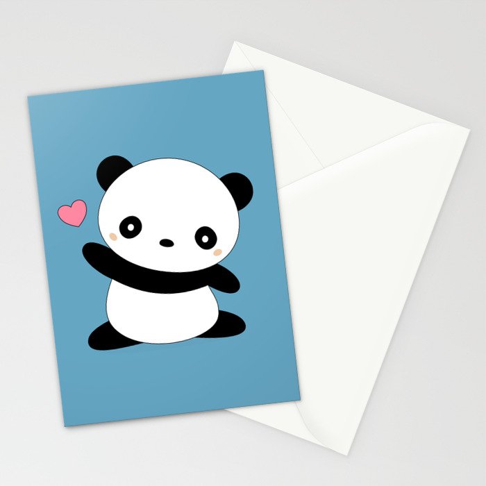 Cute Panda Kawaii Chibi Hand drawn Illustration | Greeting Card