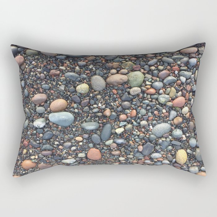 Herring Cove Beach Pebbles Rectangular Pillow