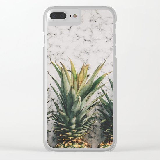 Pineapple marble Clear iPhone Case