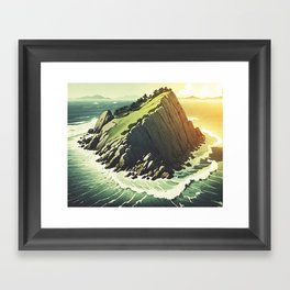 Lone Rock Framed Art Print