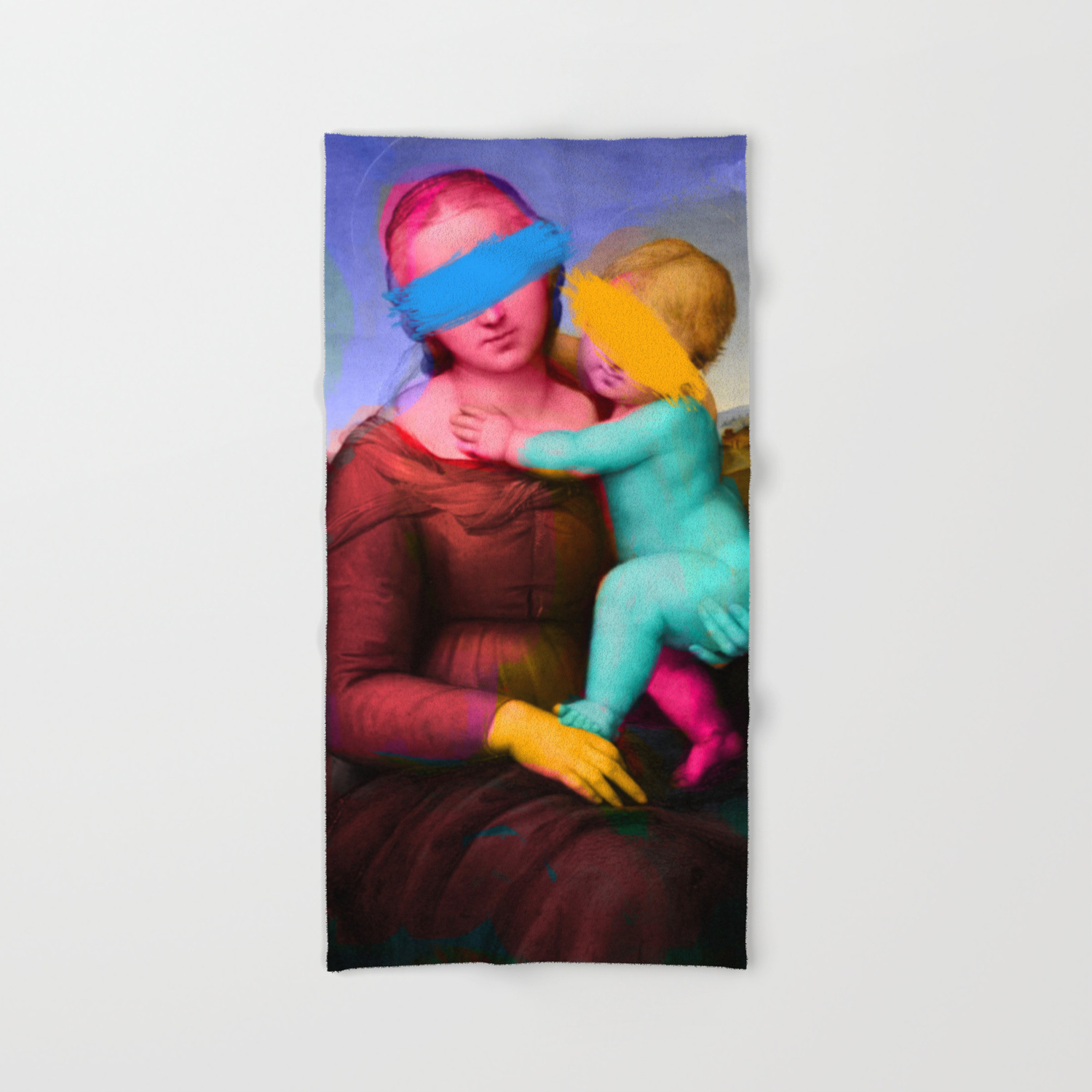 Raphael Classical Painting Remix Pop Art Hand Bath Towel By