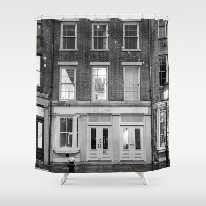 New York City | Black and White | Street Photography Shower Curtain