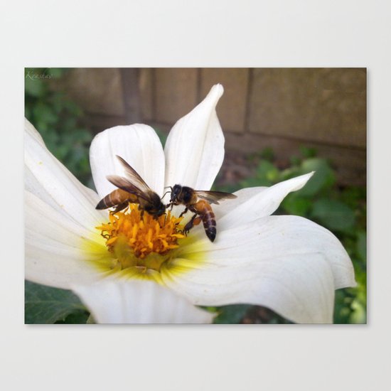 Bees at Work Canvas Print