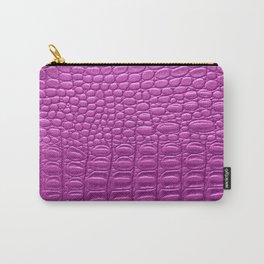 Purple Crocodile Pattern Carry-All Pouch