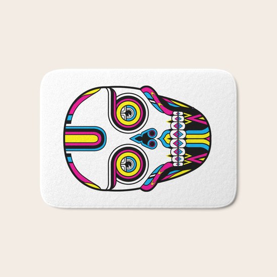CMYK Skull Bath Mat