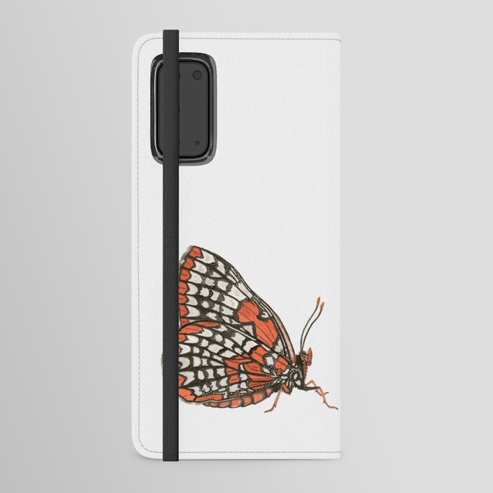 Orange Butterfly Android Wallet Case