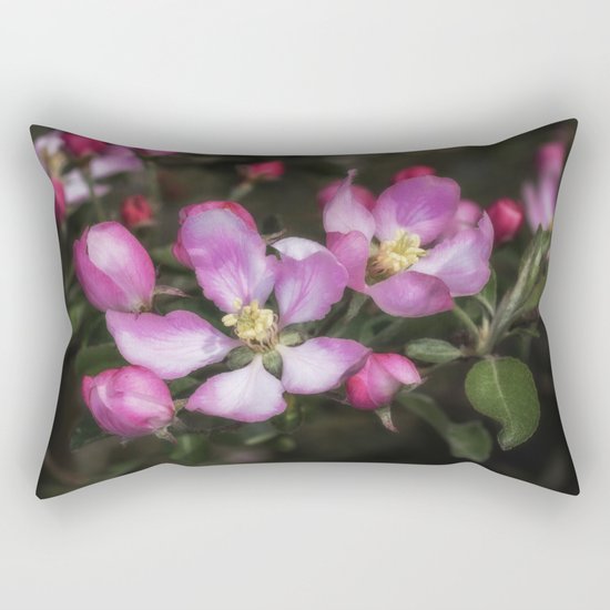 Pink Apple Blossoms Rectangular Pillow