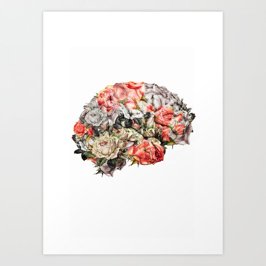 Flower Brain Art Print