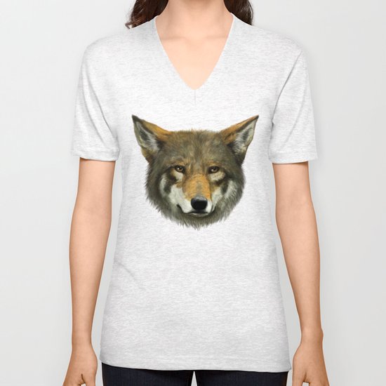 Wolf face Unisex V-Neck