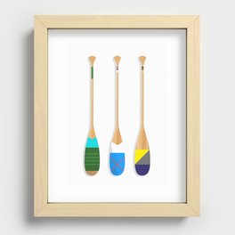 Painted Paddles Recessed Framed Print