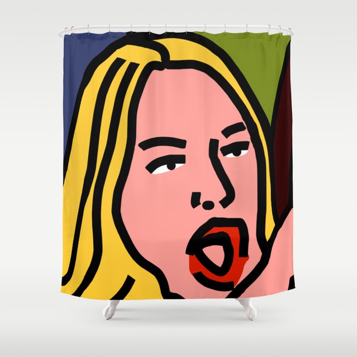 Woman Yelling At Cat Meme Detail Shower Curtain By Ellenhenryart Society6