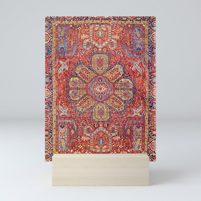 Heriz Azerbaijan Northwest Persian Carpet Print Mini Art Print